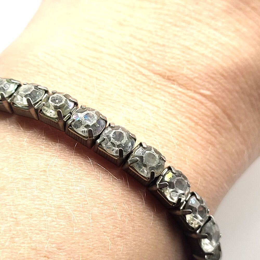 Stretchy Rhinestone Bracelet Chunky Stretchy 6in